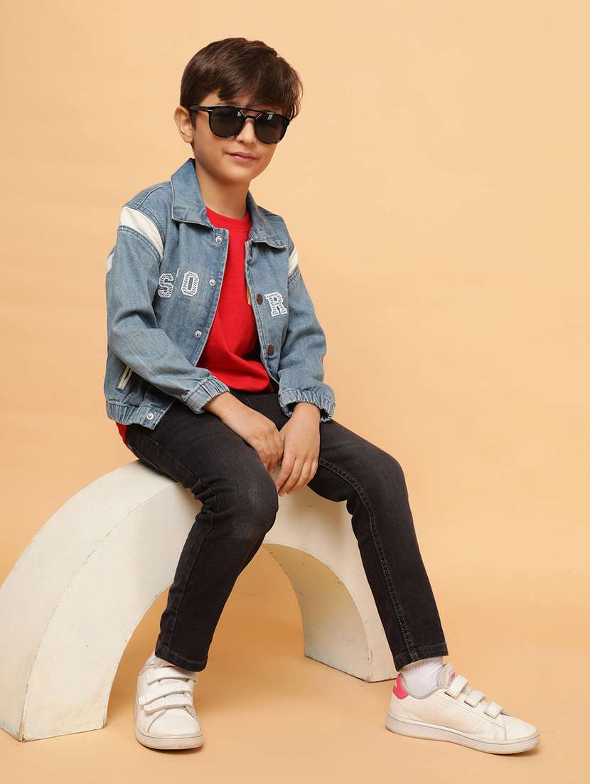 boys solid long sleeve regular jacket - 21703723 -  Standard Image - 5