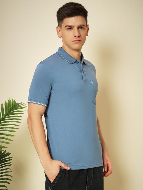 men solid short sleeve polo t-shirt - 21703746 -  Standard Image - 0