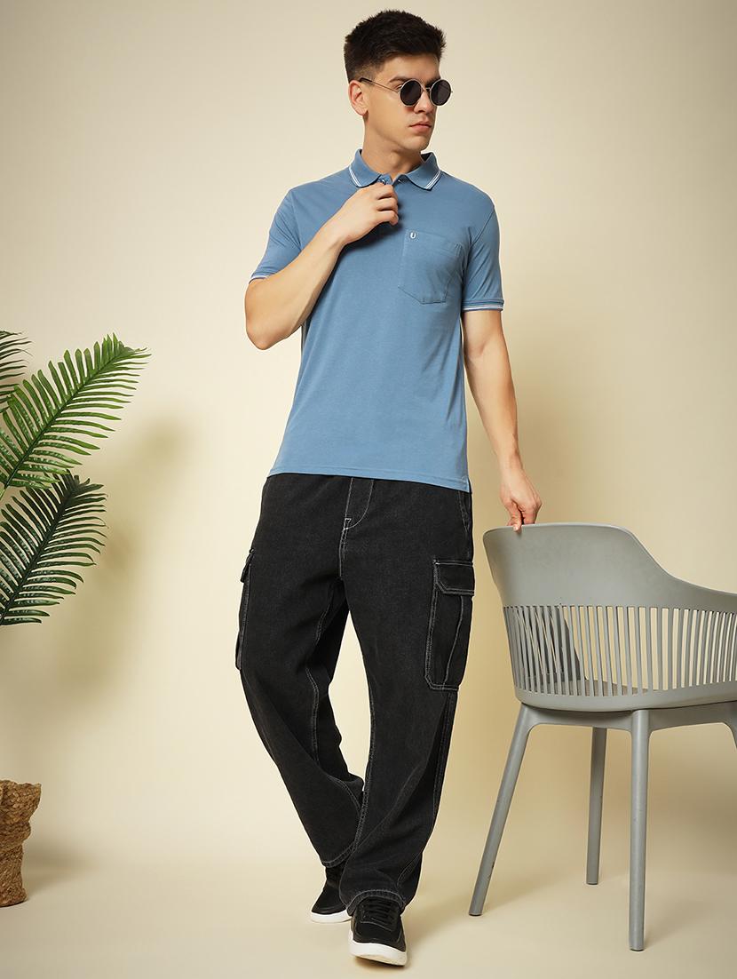 men solid short sleeve polo t-shirt - 21703746 - Standard Image - 3