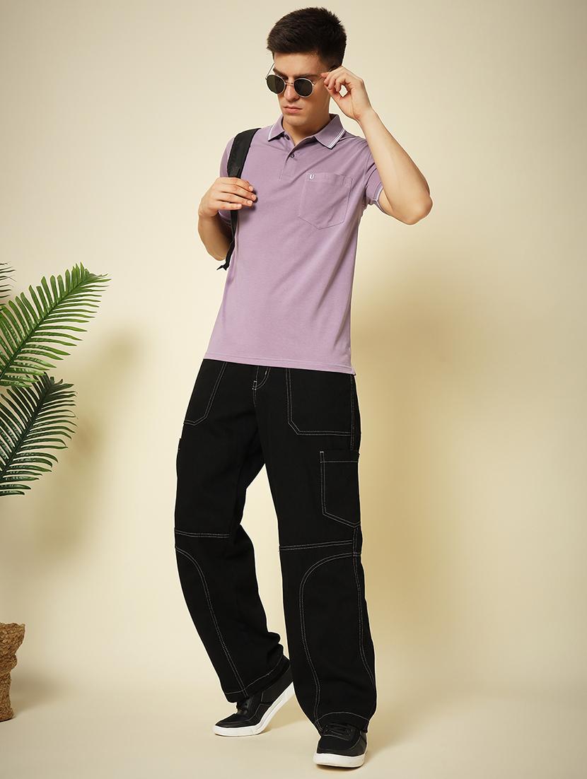 men solid short sleeve polo t-shirt - 21703747 - Standard Image - 3