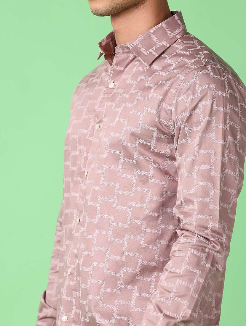 men long sleeves printed casual shirt - 21703821 -  Standard Image - 5