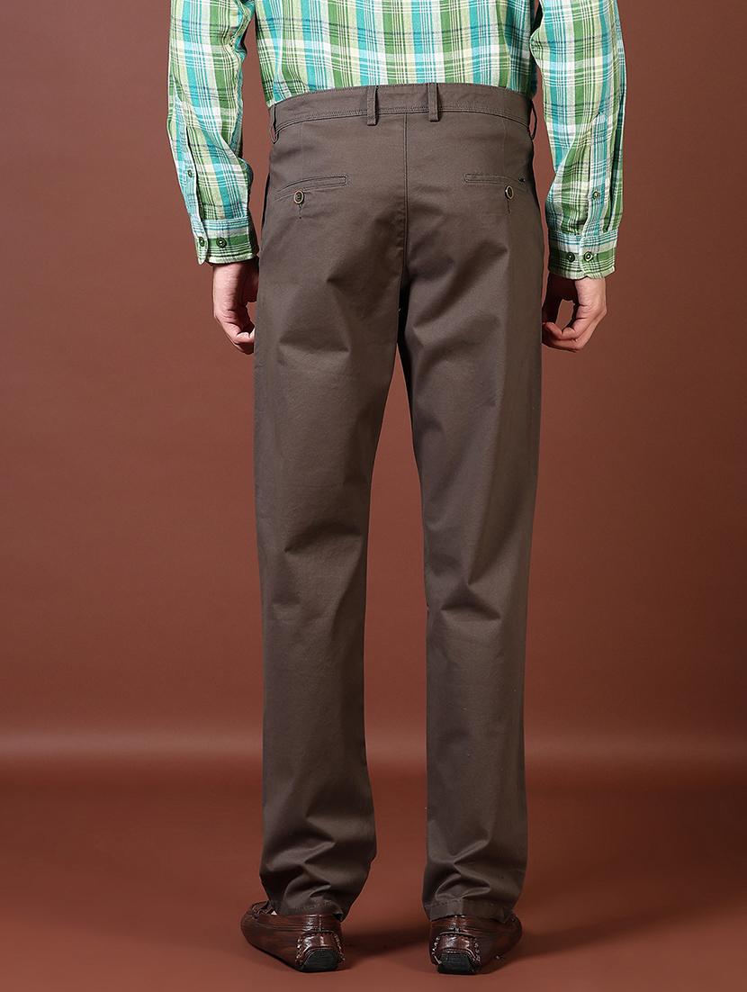 men mid rise solid chinos - 21703848 - Standard Image - 3