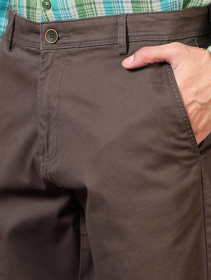men mid rise solid chinos - 21703848 - Standard Image - 5