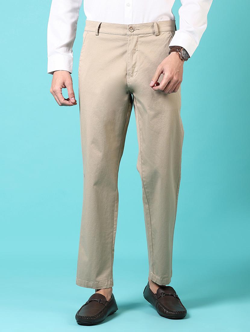 men mid rise solid chinos - 21703852 - Zoom Image - 0