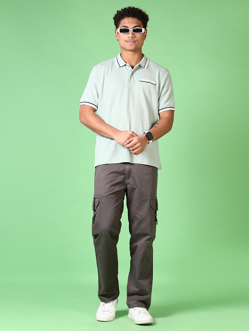 men short sleeves solid plain t-shirt - 21703855 - Standard Image - 3