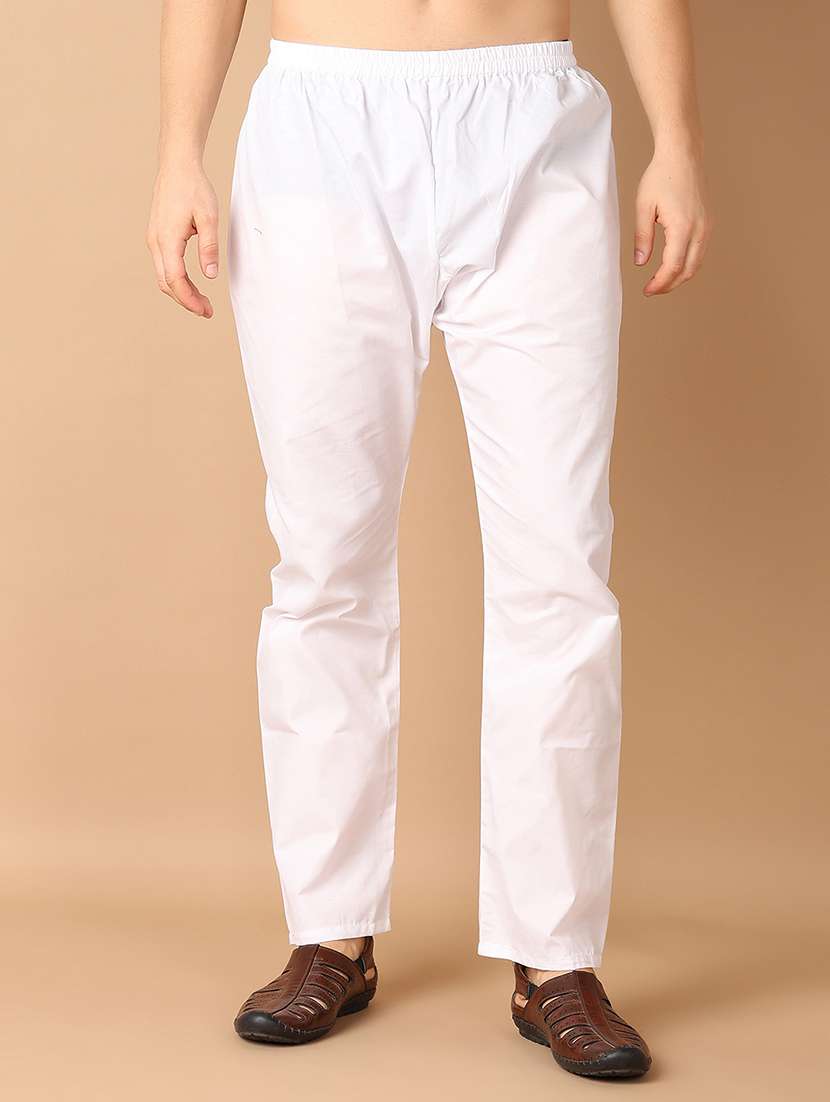 men mid rise solid ethnic pyjama 