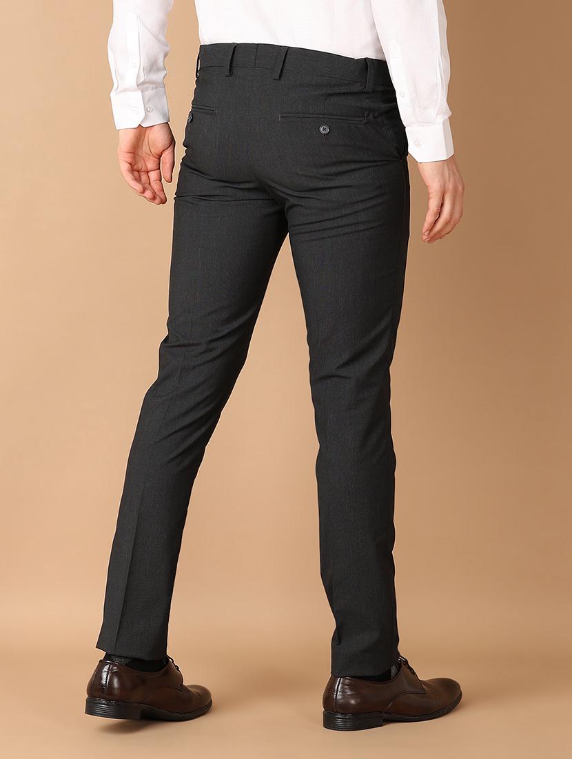 men mid rise solid flat front formal trouser - 21703875 - Standard Image - 3