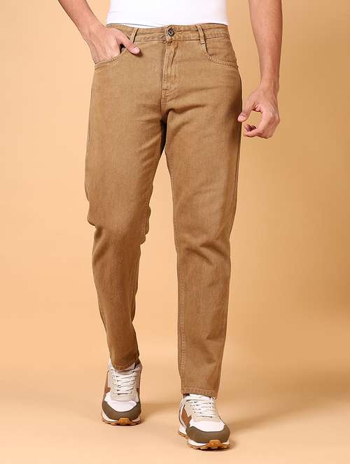 men mid rise straight fit plain denim jeans - 21703878 -  Standard Image - 0