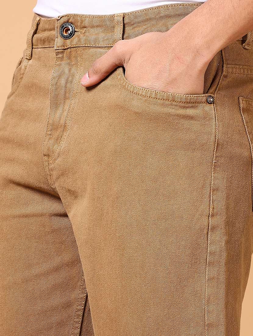 men mid rise straight fit plain denim jeans - 21703878 -  Standard Image - 5