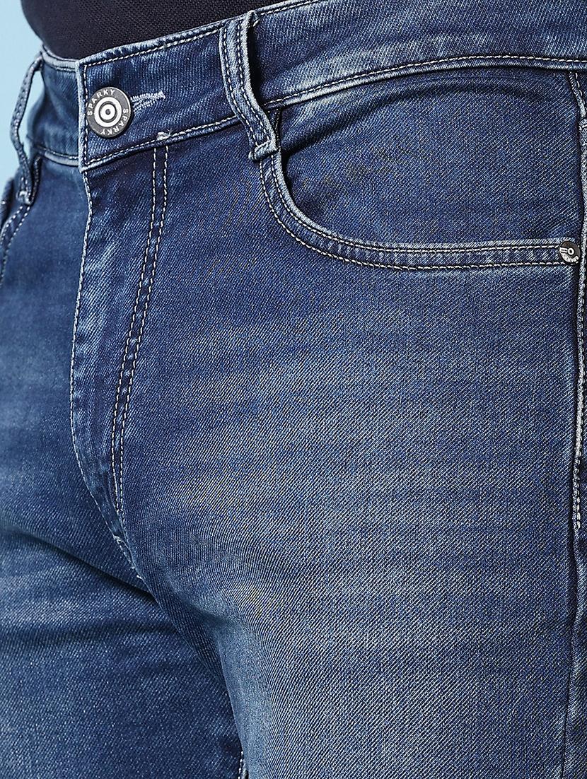 men mid rise plain straight fit jeans - 21703884 - Standard Image - 5