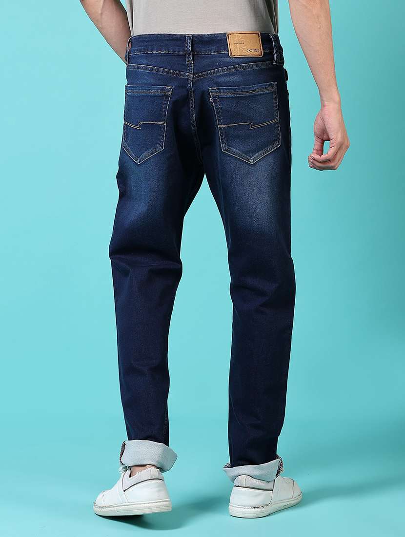 men mid rise plain jeans - 21703897 -  Standard Image - 3