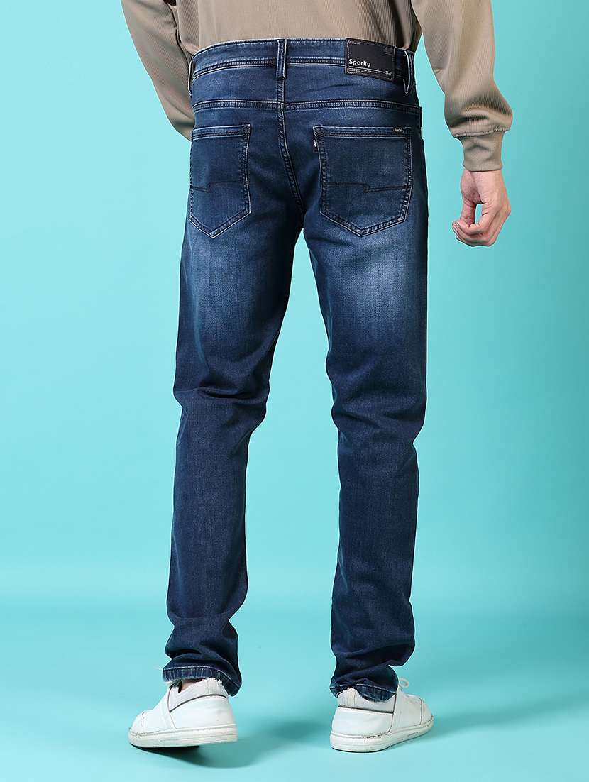 men mid rise plain jeans - 21703904 -  Standard Image - 3