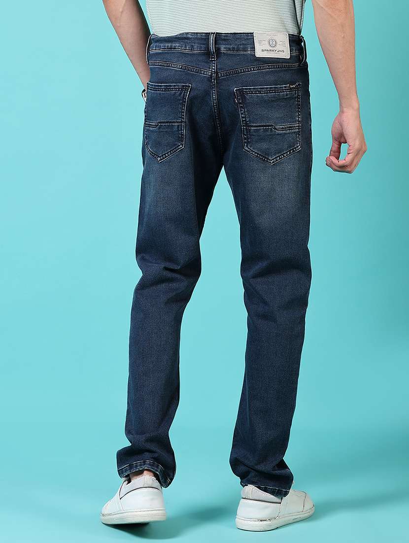 men mid rise plain jeans - 21703910 -  Standard Image - 3