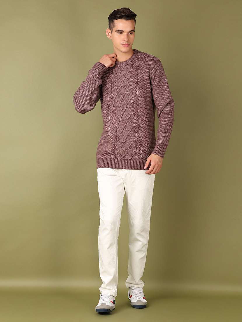 men long sleeves self design pullover - 21703913 -  Standard Image - 3