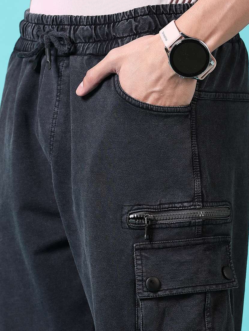 men mid rise solid cargo - 21703923 -  Standard Image - 5