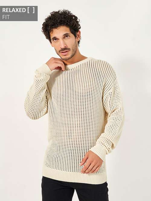 men long sleeves self design pullover - 21703952 -  Standard Image - 0