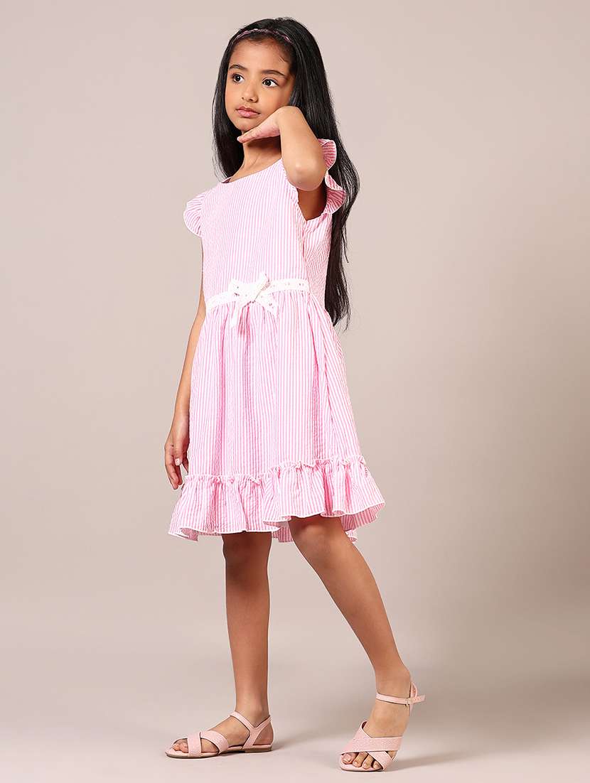 Girls Striped Cotton Frock