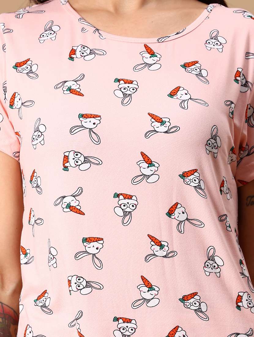 women printed nightwear capri set - 21704146 -  Standard Image - 5