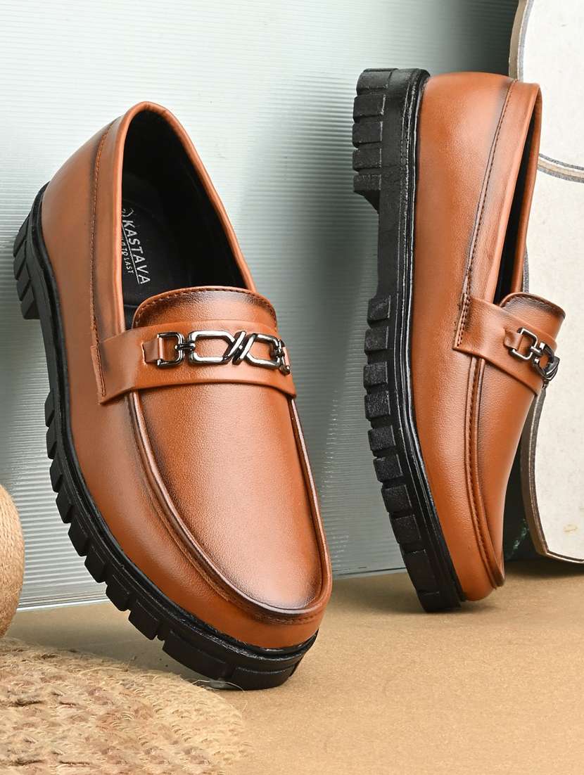 men slip on horsebit loafers