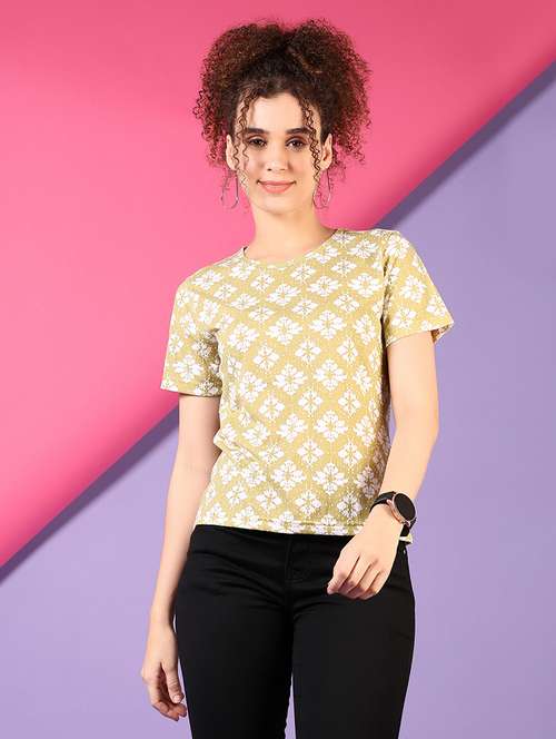 women printed short sleeve t-shirt - 21704919 - Standard Image - 0
