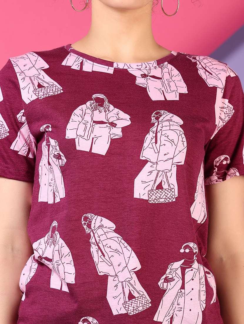 women printed short sleeve t-shirt - 21704924 -  Standard Image - 3