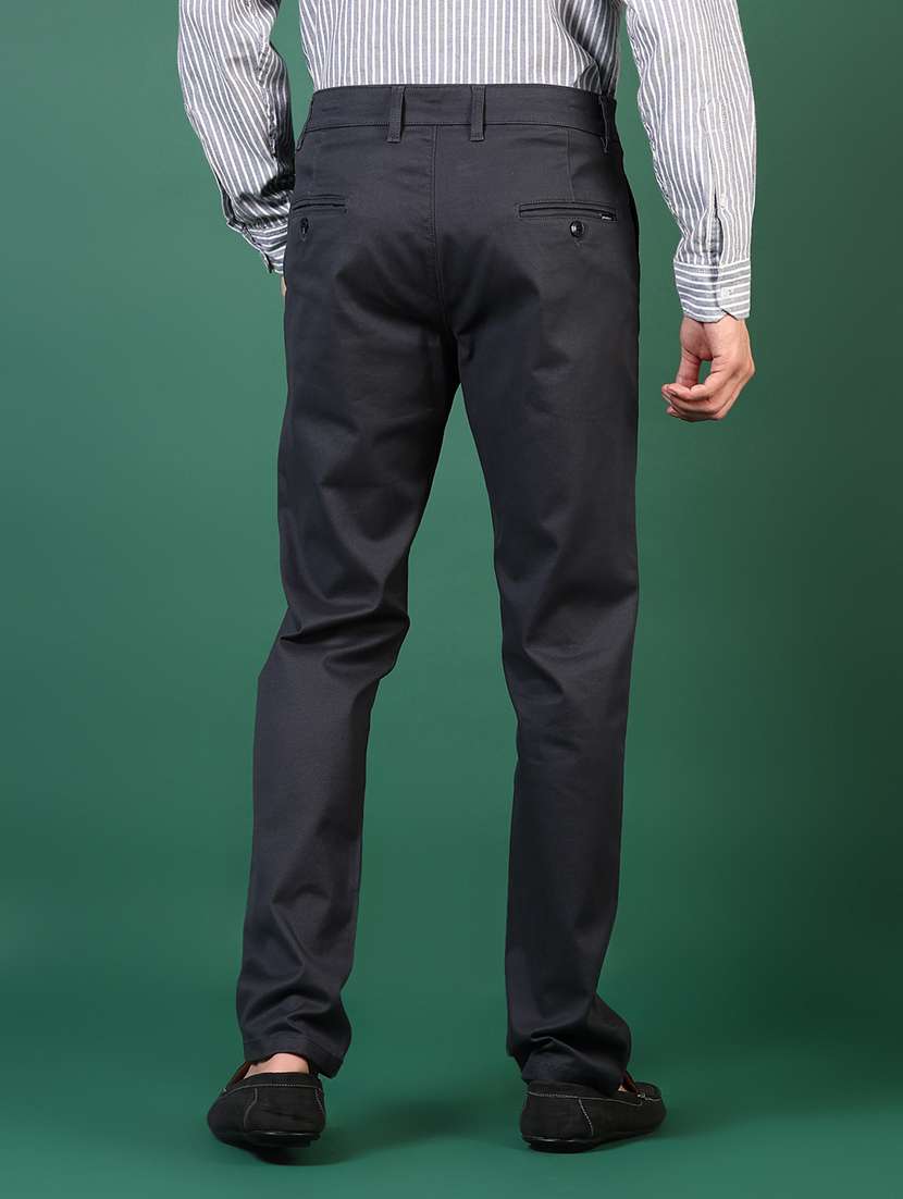 men solid mid rise casual chino - 21705009 -  Standard Image - 3