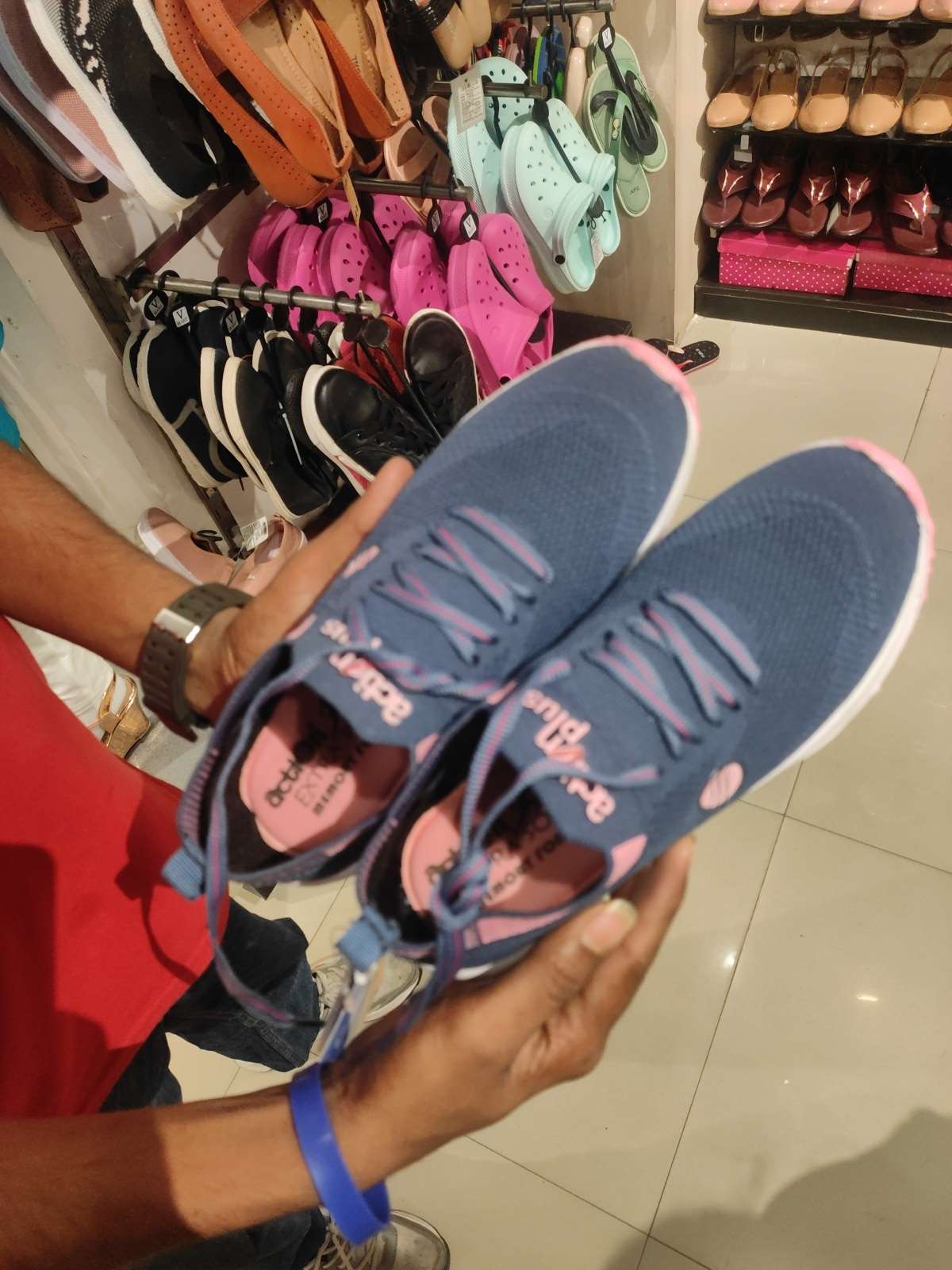 pink knitted sports shoes - 21705013 -  Zoom Image - 0