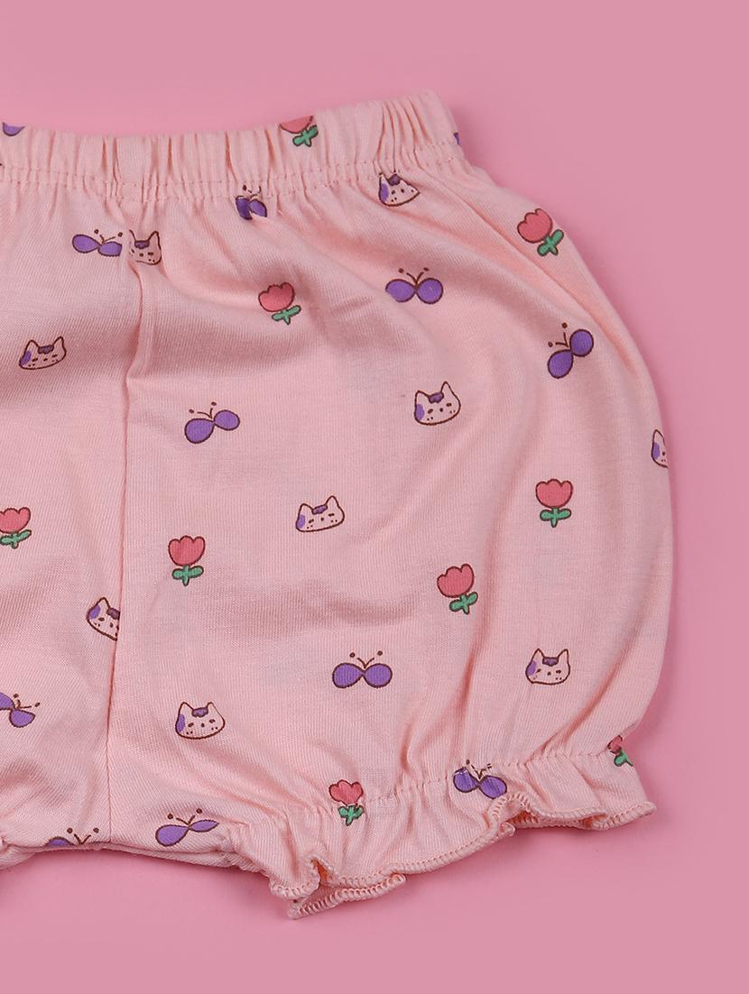 kids pack of 2 printed t-shirt with bloomers - 21705014 - Standard Image - 5