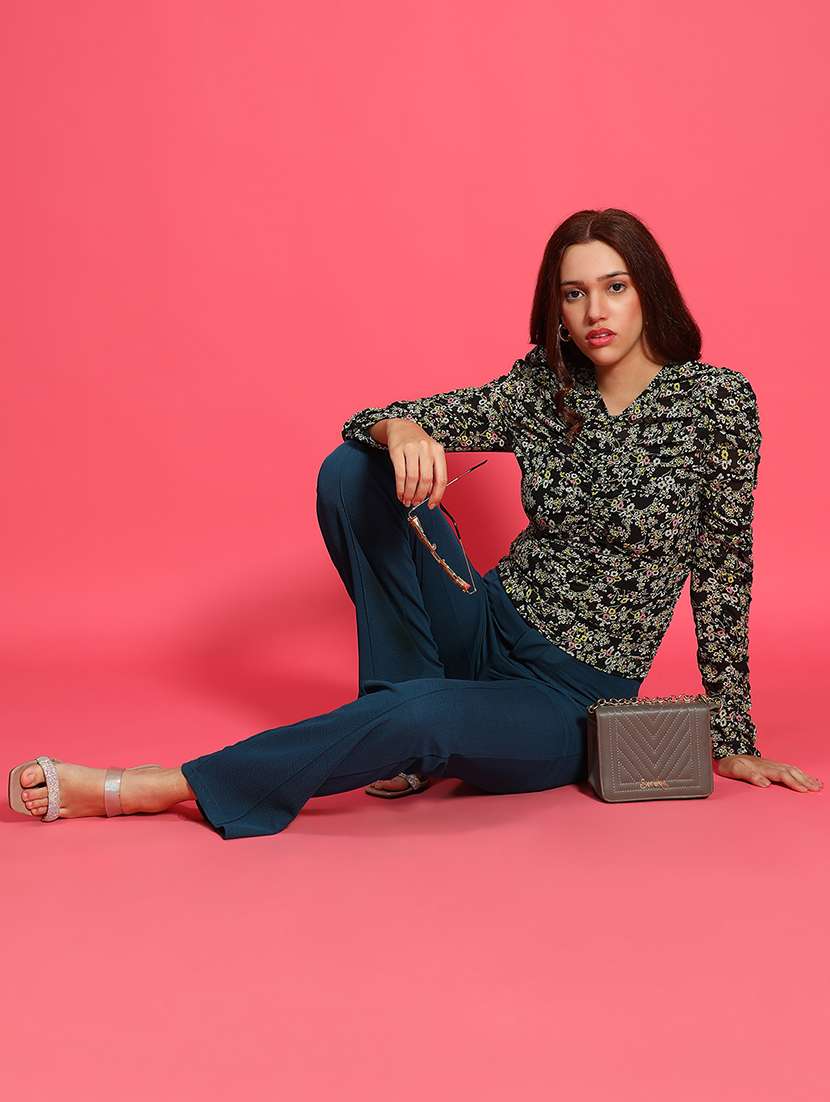 women black floral printed long sleeve top - 21705435 -  Standard Image - 3