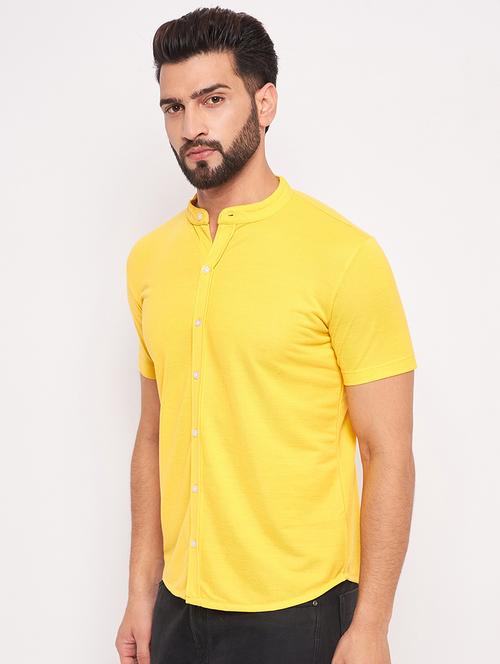 men solid short sleeves casual shirt - 21705469 -  Standard Image - 0