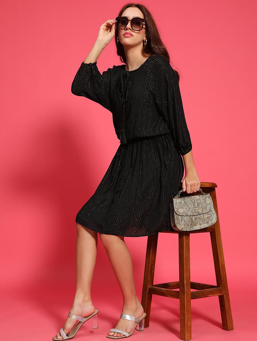 women self designed fit & flare dress - 21705516 - Standard Image - 5