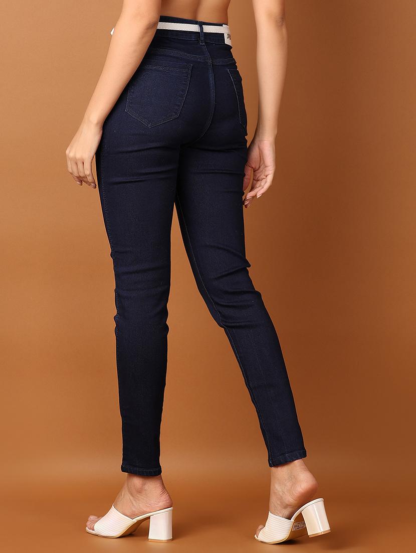 women solid high rise slim fit jean - 21705655 - Standard Image - 3