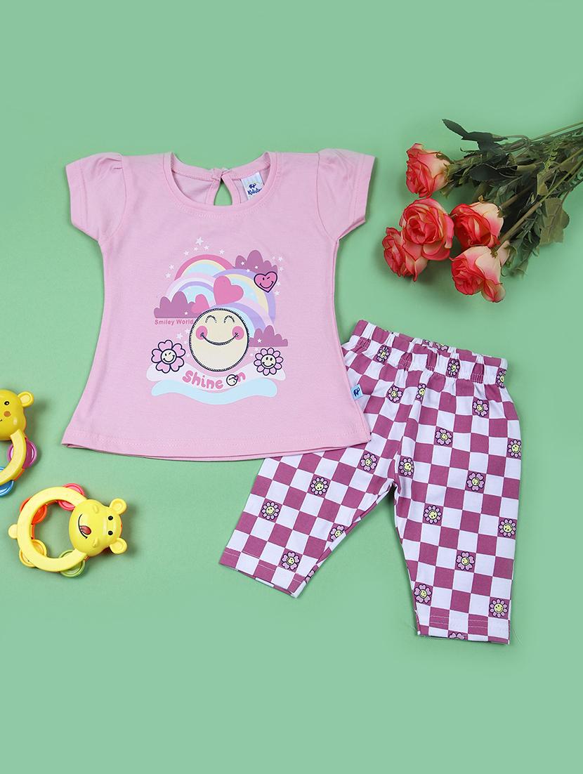 kids printed t-shirt & pajama set - 21705730 - Zoom Image - 0