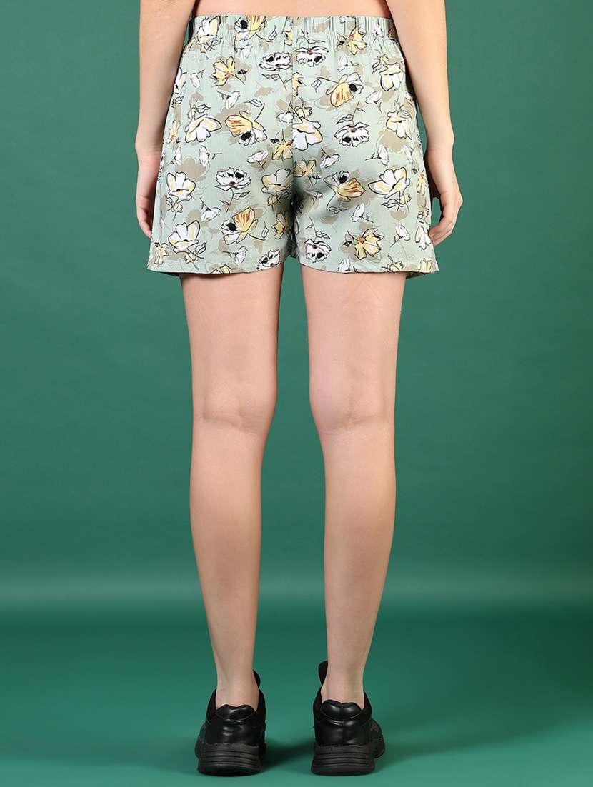 women printed mid rise regular fit short - 21705731 -  Standard Image - 3