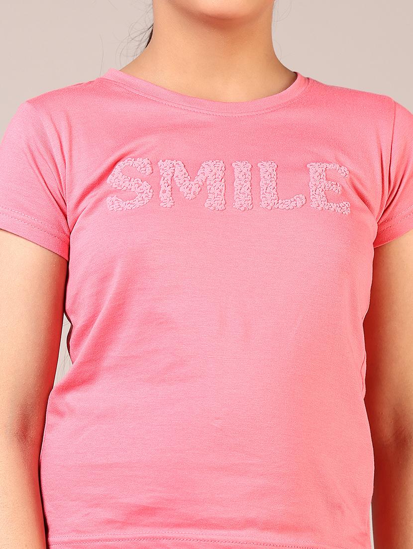 girls round neck cotton tee - 21705750 - Standard Image - 5