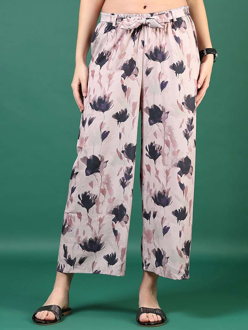 women printed mid rise straight palazzo - 21705769 -  Zoom Image - 0