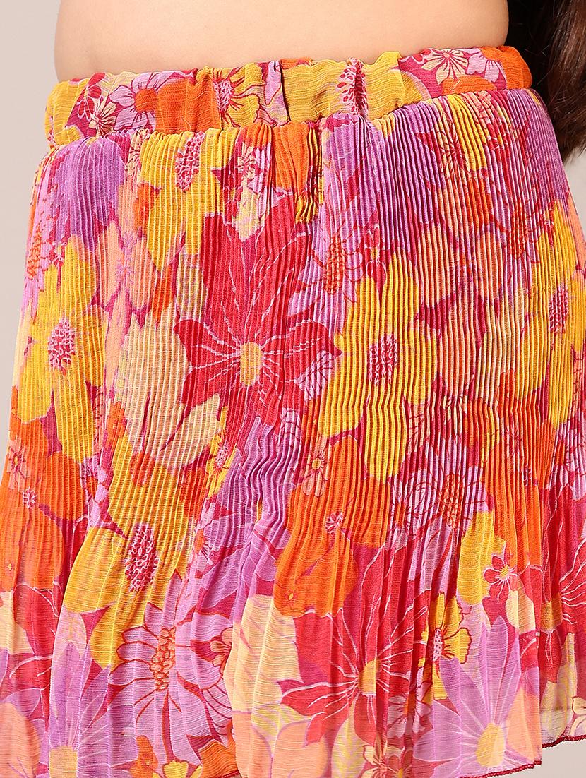 girls floral print a-line skirt - 21705777 - Standard Image - 5