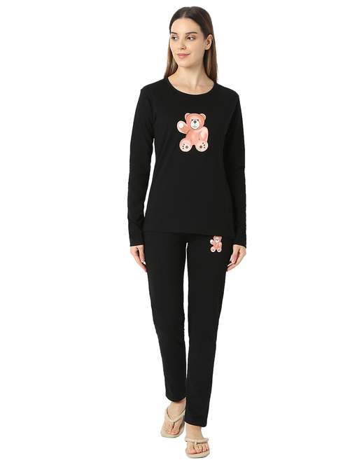 women nightwear top & pyjama set - 21706228 - Standard Image - 0