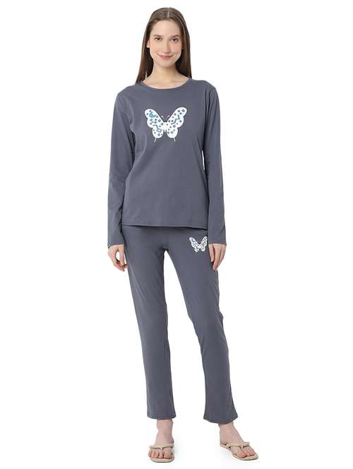 women chest print pyjama nightwear set - 21706232 -  Standard Image - 0