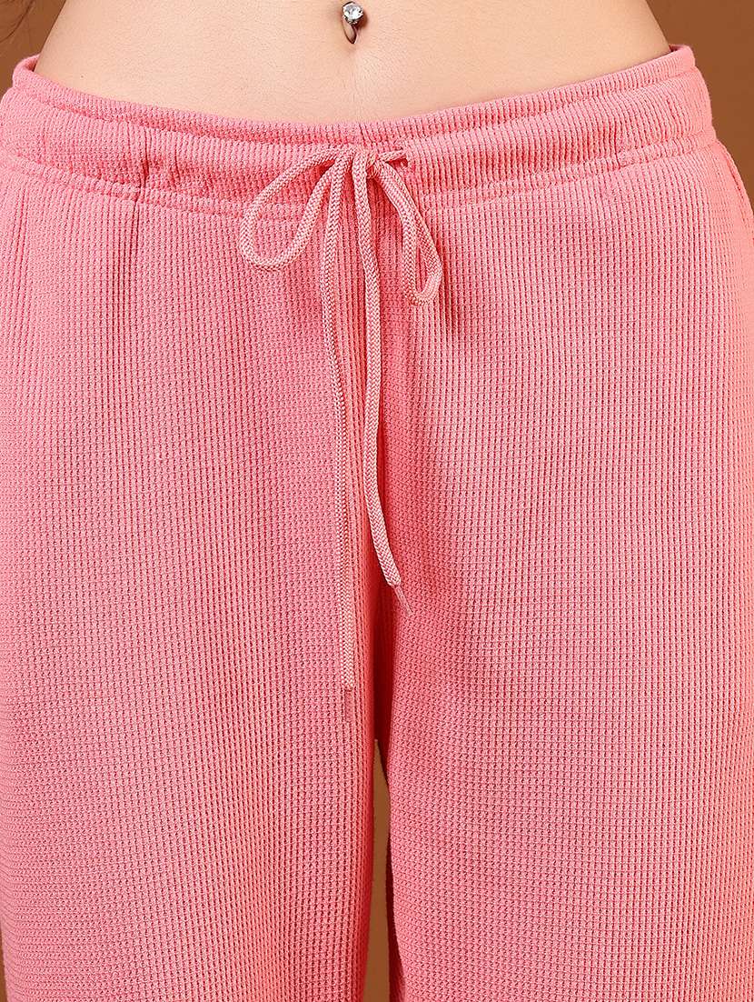 women solid mid rise track pant - 21706766 - Standard Image - 5