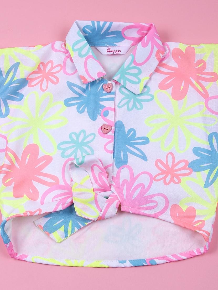 girls printed skirt top twin set - 21706771 - Standard Image - 3
