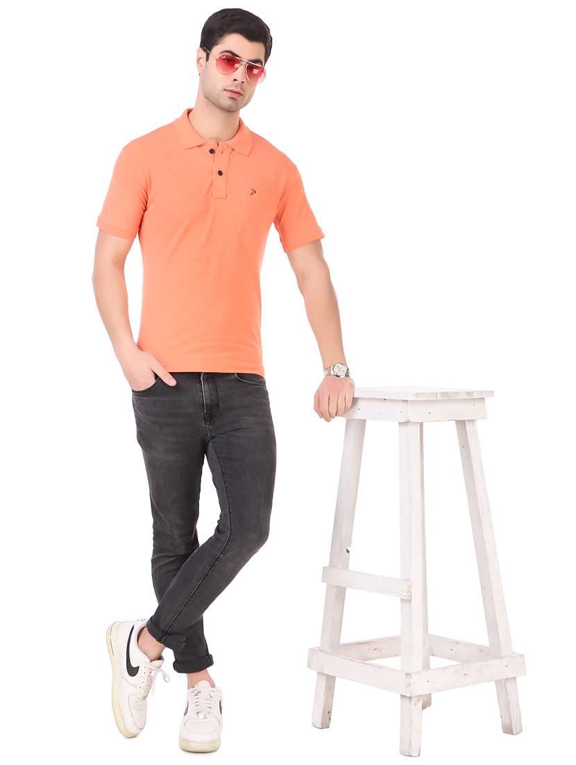 men solid short sleeves polo t-shirt - 21707262 -  Standard Image - 3