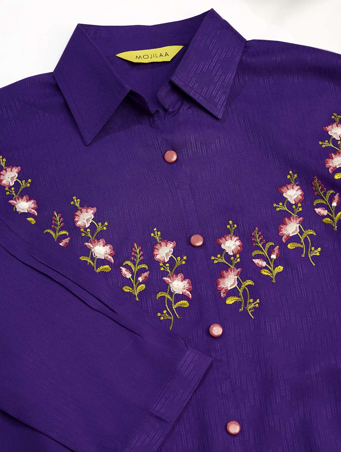 women purple embroidered regular top - 21707319 - Standard Image - 5
