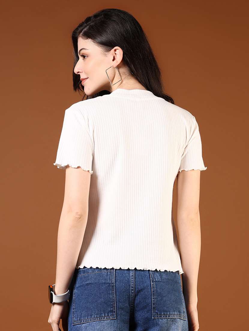 women plain short sleeves regular t-shirt - 21707398 -  Standard Image - 3