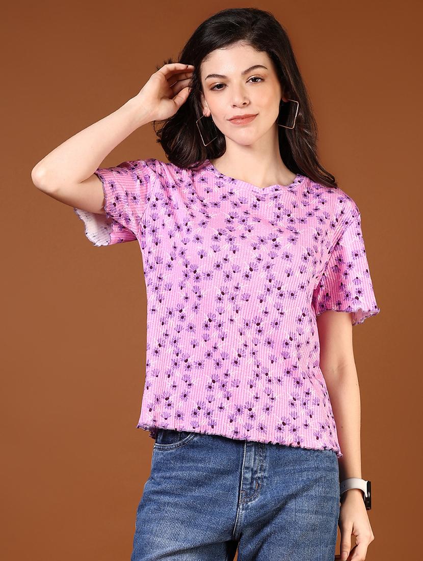 women printed short sleeves t-shirt - 21707400 -  Zoom Image - 0