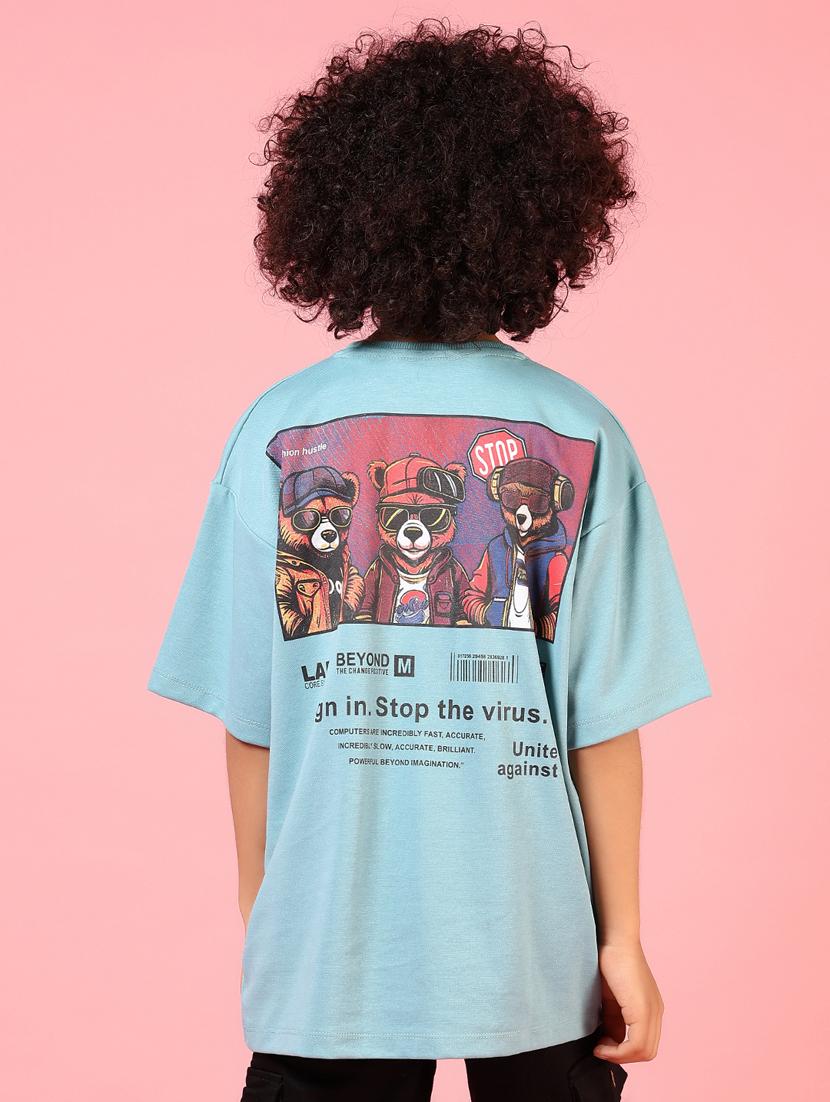boys front & back print short sleeve t-shirt - 21707426 -  Zoom Image - 0
