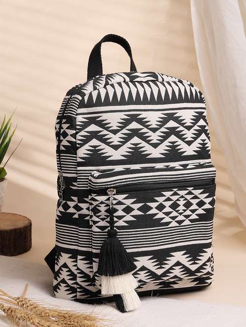 black cotton regular backpack