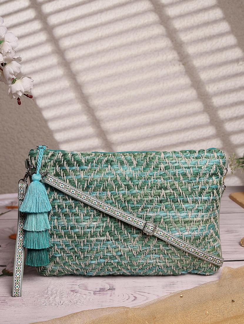 women green self design sling bag - 21707569 -  Zoom Image - 0