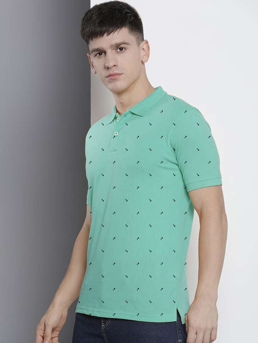 ai aqua cotton blend all over print tshirt