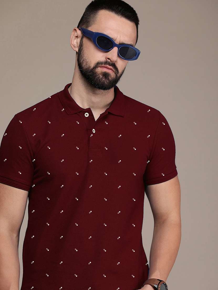 men short sleeves printed polo t-shirt - 21707889 -  Standard Image - 3